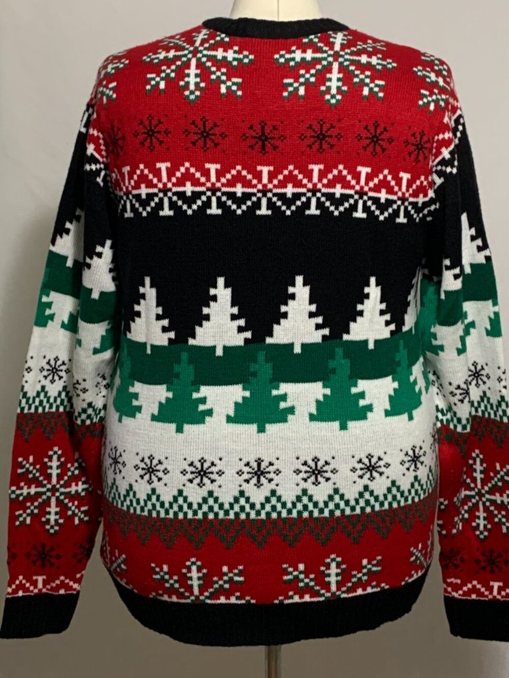 Ugly Christmas Sweater Drinking Reindeer Cooler Drink Beer Holder MENS Womens M - Picture 3 of 5